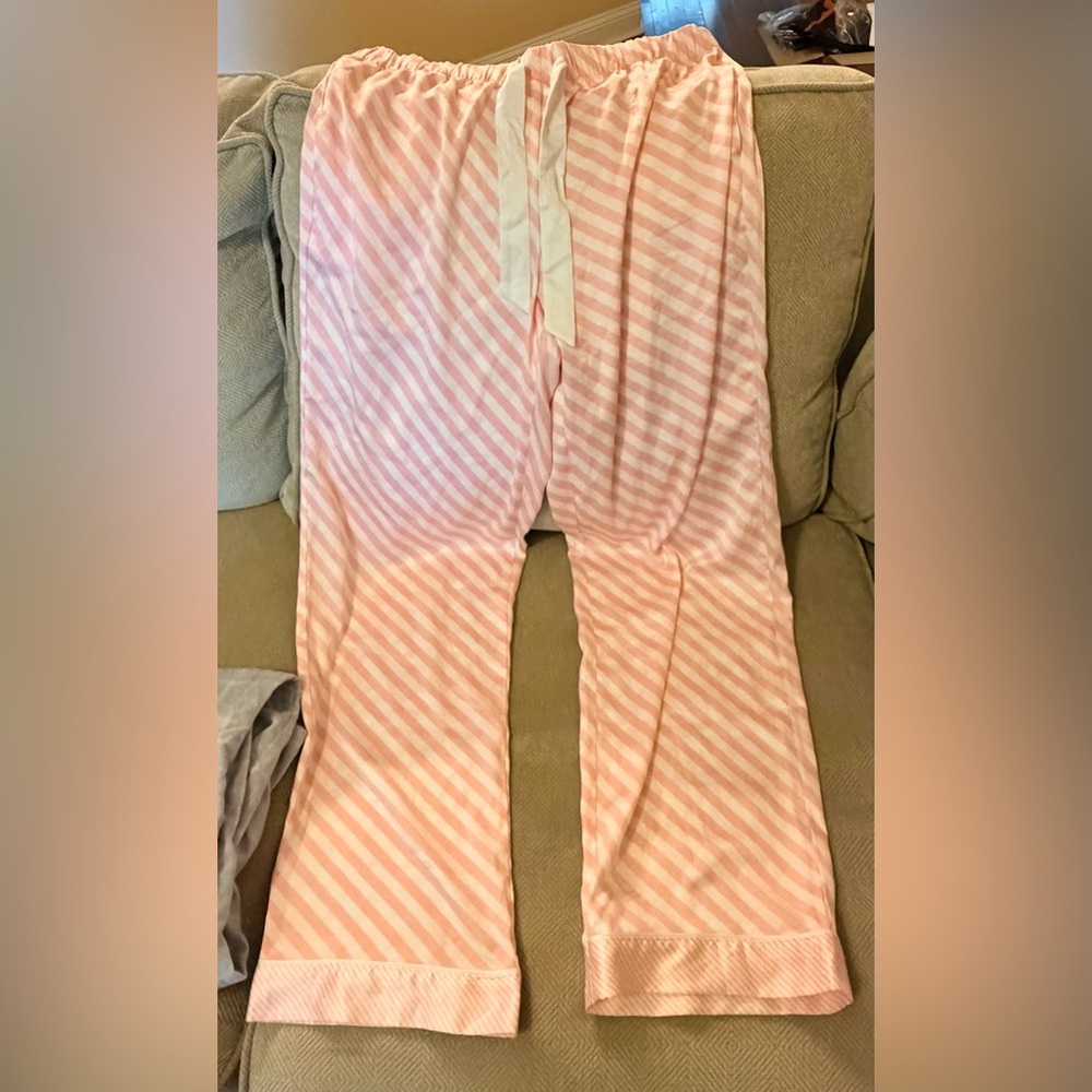 Victoria's Secret Pink and White Striped Lounge Pants